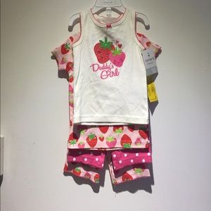 Carters Daddy’s Girl strawberry 4pc pajama set NWT